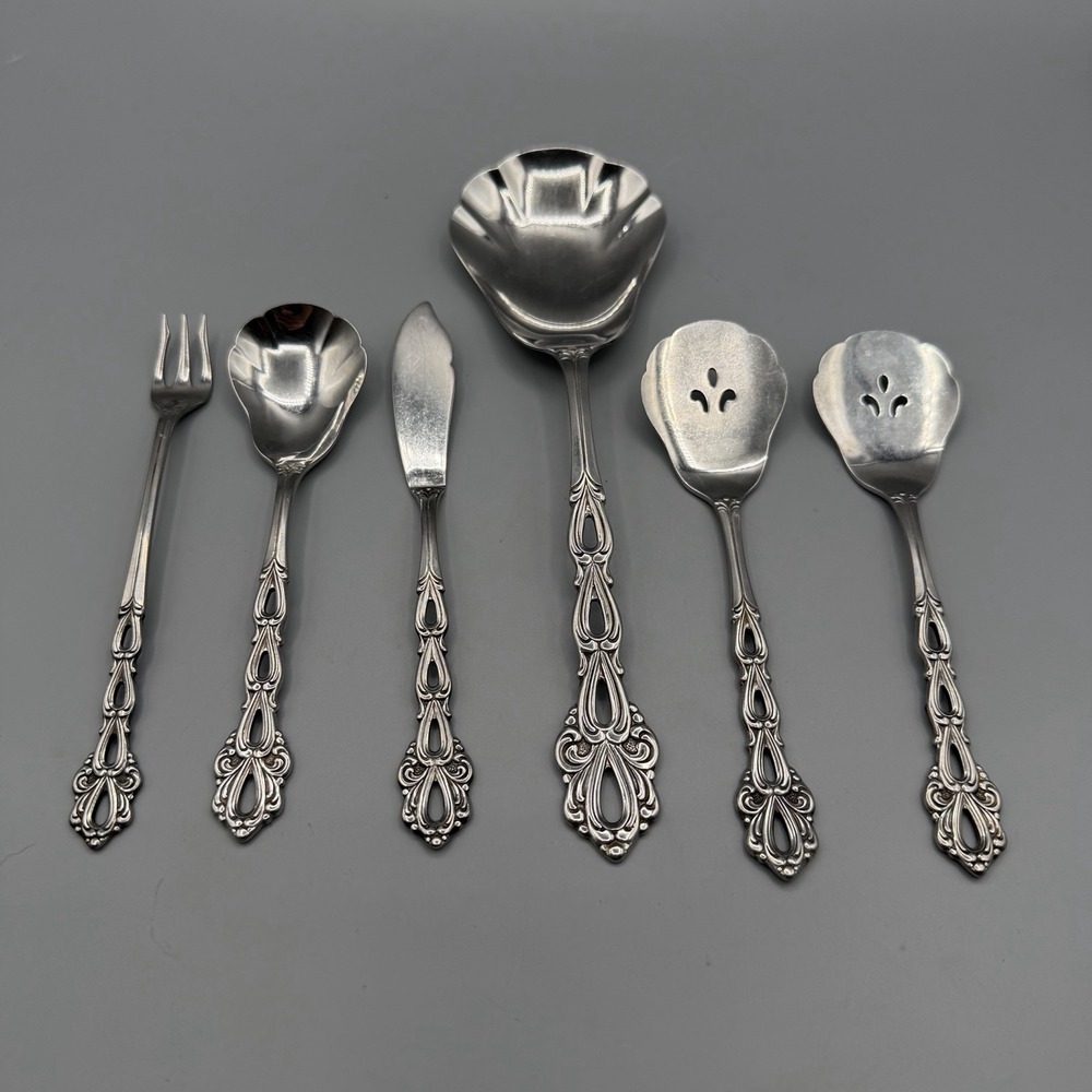 Oneida Community CHANDELIER Serving Pieces 6pcs Casserole‎ Jelly Server Sugar